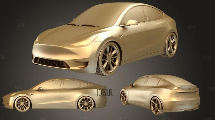 Tesla Y 2021 stl model for CNC